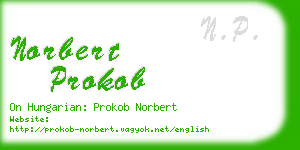 norbert prokob business card